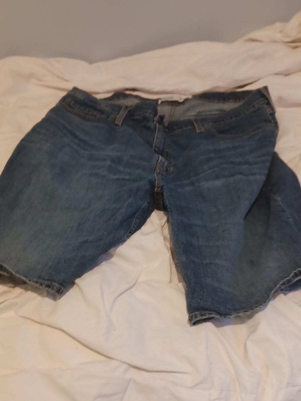 Signature by Levi Strauss Washed Blue Denim Cutoff Shorts